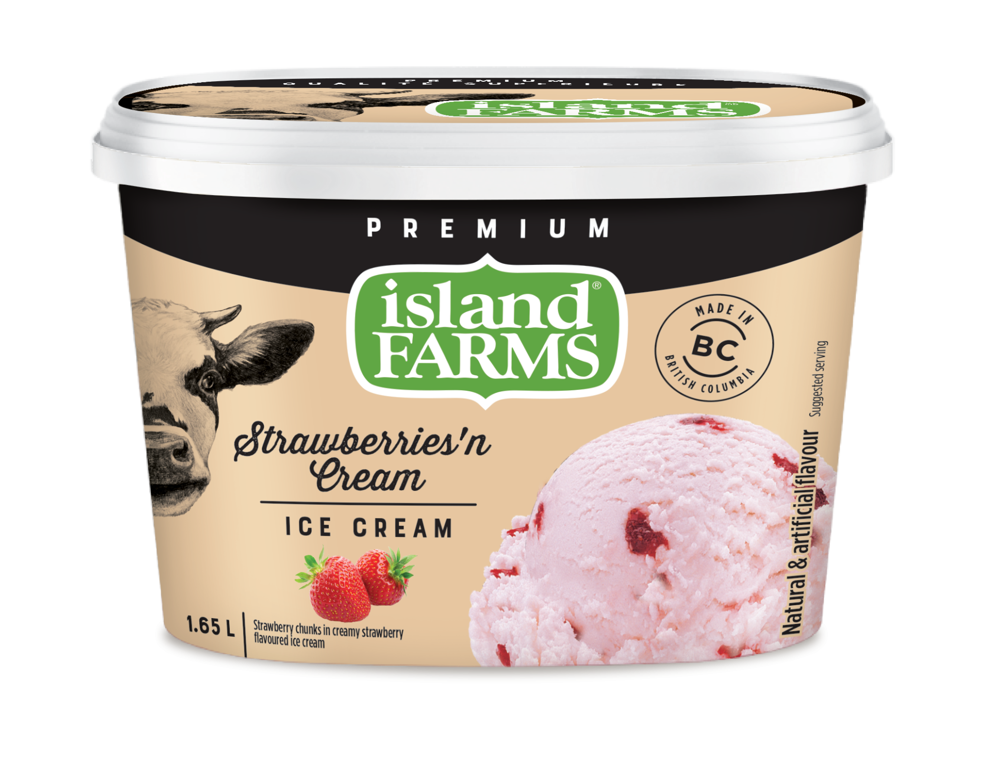 Country Cream Strawberries ‘N Cream Ice Cream Island Farms